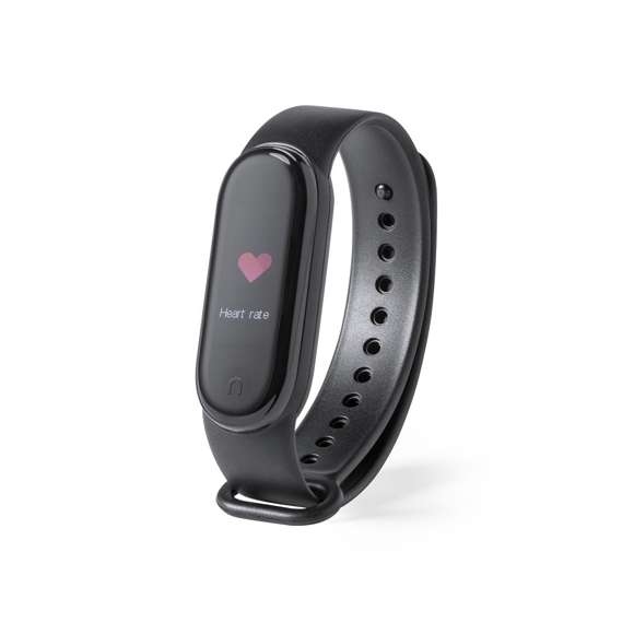 Brazalete inteligente multifunción de diseño deportivo, con batería de litio y conexión Bluetooth® 4.0, recargable mediante conexión USB -cable incluido-. Su cuerpo en material TPU y su pantalla a color TFT integrada de 0,96 pulgadas lo convierten en el gadget perfecto para todo tipo de actividades deportivas, de ocio y para el día a día. APP disponible para iOS y Android. Con monitorización de frecuencia cardíaca, presión arterial y multitud de funciones. Presentado en atractiva caja de diseño.
