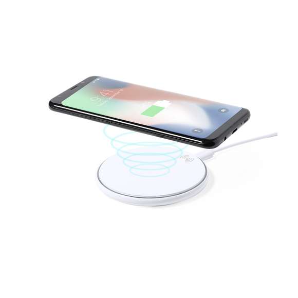 Cargador inalámbrico circular, con carga rápida de 15W y base antideslizante. Cable micro USB incluido y compatible con smartphones con tecnología de carga inalámbrica. Presentado en atractiva caja de diseño. Disponible manual de instrucciones en español e inglés. En cumplimiento con los requisitos de seguridad: Sistema de protección contra sobrecalentamiento.Sistema de protección contra sobrecarga.Sistema de bloqueo para evitar cortocircuitos.