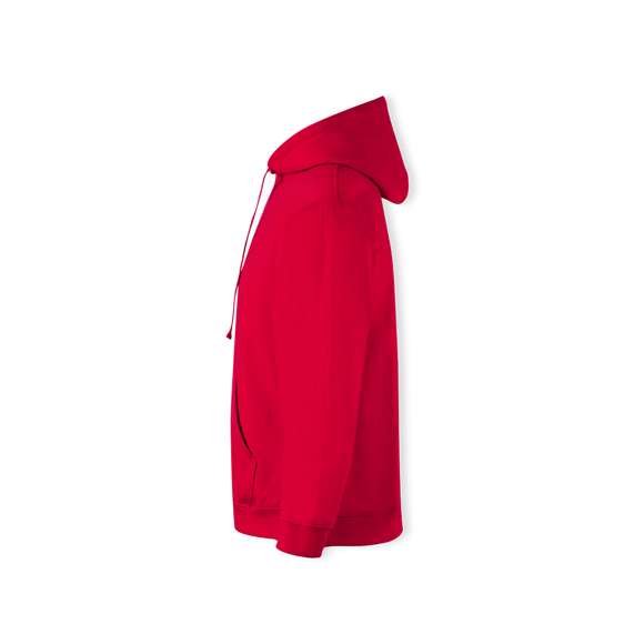 Sudadera para adulto unisex con capucha. Fabricada en combinación de materiales algodón orgánico peinado y poliéster RPET de 280gsm. Bolsillo canguro y capucha forrada de punto liso, con cordones a juego. Cuello, puños y cintura de punto canalé 2x1, hombros con costura. Con etiqueta distintiva eco. Con certificación GOTS (Global Organic Textile Standard) y GRS (Global Recycled Standard) que acreditan el origen eco-friendly del material utilizado en la fabricación del producto. Disponible en variada gama de colores. Tallas XS, S, M, L, XL, XXL, 3XL.