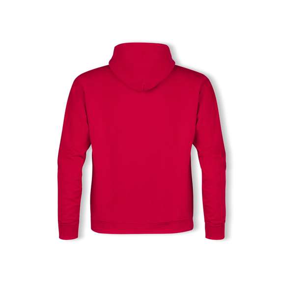 Sudadera para adulto unisex con capucha. Fabricada en combinación de materiales algodón orgánico peinado y poliéster RPET de 280gsm. Bolsillo canguro y capucha forrada de punto liso, con cordones a juego. Cuello, puños y cintura de punto canalé 2x1, hombros con costura. Con etiqueta distintiva eco. Con certificación GOTS (Global Organic Textile Standard) y GRS (Global Recycled Standard) que acreditan el origen eco-friendly del material utilizado en la fabricación del producto. Disponible en variada gama de colores. Tallas XS, S, M, L, XL, XXL, 3XL.