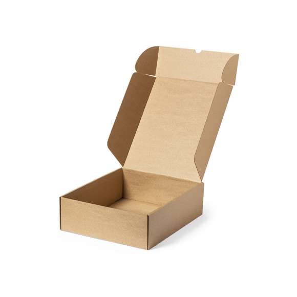  	Caja de presentación tamaño XL. Fabricado en cartón reciclado corrugado de acabado kraft. En línea con la tendencia del mercado hacia la sostenibilidad integral del regalo, ofreciendo soluciones de origen reciclado con el fin de ayudar a la mejora y conservación de nuestro planeta.