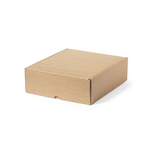  	Caja de presentación tamaño XL. Fabricado en cartón reciclado corrugado de acabado kraft. En línea con la tendencia del mercado hacia la sostenibilidad integral del regalo, ofreciendo soluciones de origen reciclado con el fin de ayudar a la mejora y conservación de nuestro planeta.