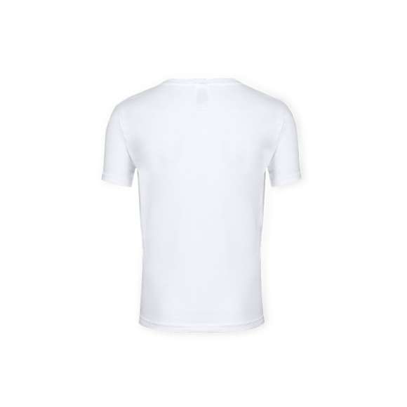 Camiseta para niño blanca Iconic de Fruit Of The Loom. Fabricada en material 100% algodón peinado Ring Spun de 140g/m2. De tacto suave y corte clásico, con cuello redondo estrecho de canalé 1x1 y tapeta a juego. Etiqueta fácilmente removible y disponible en tallas 3-4, 5-6, 7-8, 9-11, 12-13, 14-15.