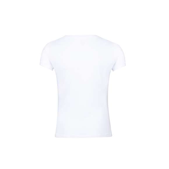 Camiseta para niña blanca Iconic de Fruit Of The Loom. Fabricada en material 100% algodón peinado Ring Spun de 140g/m2. De tacto suave y corte entallado, con costuras laterales diseñadas para un ajuste perfecto. Cuello redondo estrecho de canalé 1x1 y tapeta a juego. Etiqueta fácilmente removible y disponible en tallas 3-4, 5-6, 7-8, 9-11, 12-13, 14-15.