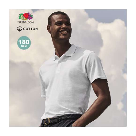 Imagen de Polo Adulto Blanco Original listo para personalizar con logo de empresa