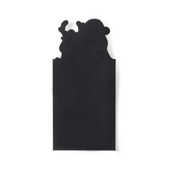 Imán con bloc de notas en divertido diseño navideño de Papá Noel y Reno. Incluye 40 hojas lisas y lápiz de madera natural.