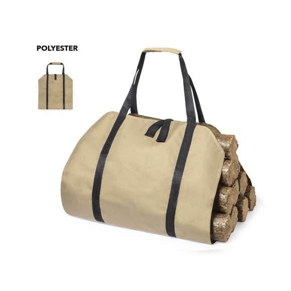  	Bolsa portaleña fabricada en resistente poliester, con un diseño muy práctico y cómodo para transportar leña sin riesgo de arañazos y heridas en las manos. Incluye dos cintas con mango antideslizante para fácil transporte y cierre de velcro. Plegado de pequeño tamaño para un sencillo almacenamiento. Presentado en bolsa individual.