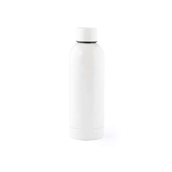 Bidón de acero inox de 800 ml de capacidad, disponible en variada gama de colores metalizados de acabado mate. Presentado en atractiva caja de diseño.