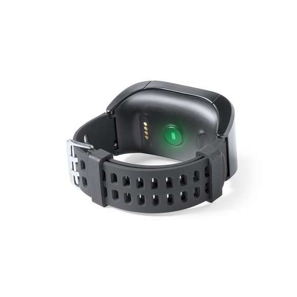  	Reloj inteligente multigadget con auriculares intraurales integrados en la carcasa. Con conexión Bluetooth® y diseño casual, correa en material TPU y pantalla TFT táctil de 1,30 pulgadas, que lo convierten en el gadget perfecto para todo tipo de actividades deportivas, de ocio y para el día a día. 	 	Resistente a salpicaduras de agua, con APP disponible para iOS y Android. Recargable por USB (cable incluido) y presentado en atractiva caja de diseño. Disponible manual de instrucciones en español e inglés.