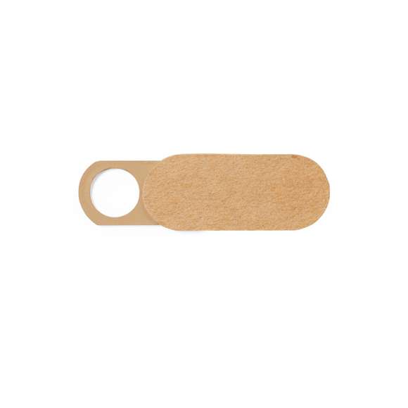 Tapa deslizante de línea nature fabricada en papel reciclado. Diseñada para cubrir la cámara de los dispositivos electrónicos y asegurar la protección de la privacidad. Con adhesivo 3M, de fijación extra fuerte y libre de residuos al despegarlo del dispositivo.