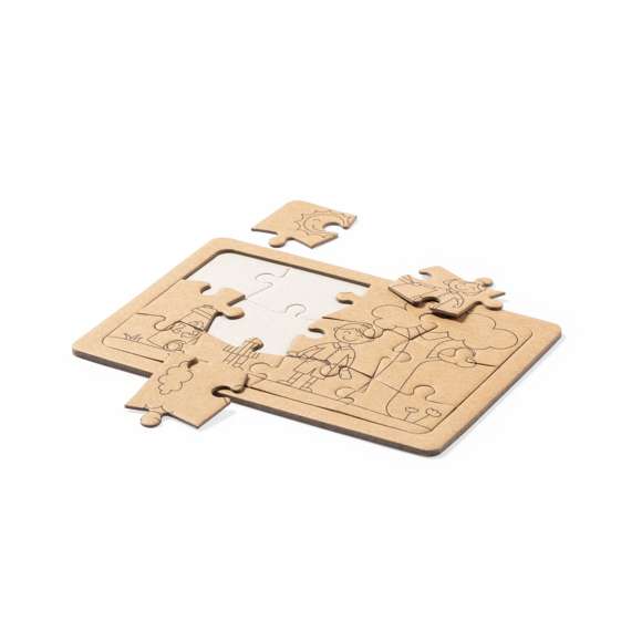 Set de puzzles de línea nature fabricados en cartón reciclado. Incluye 2 puzzles de 12 piezas cada uno. Set presentado en caja individual de diseño kraft.