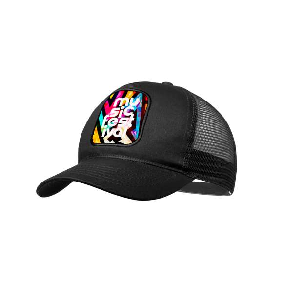 Gorra tipo trucker fabricada en resistente combinación de algodón y poliéster. Con parche frontal cosido especialmente diseñado para marcaje en sublimación. Redecilla y cierre ajustable de plástico a juego.