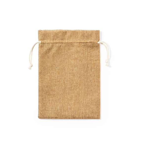  	Bolsa de presentación de inspiración nature y acabado cosido, fabricada en poliéster. Con cierre de cordón y disponible en variada gama de colores.