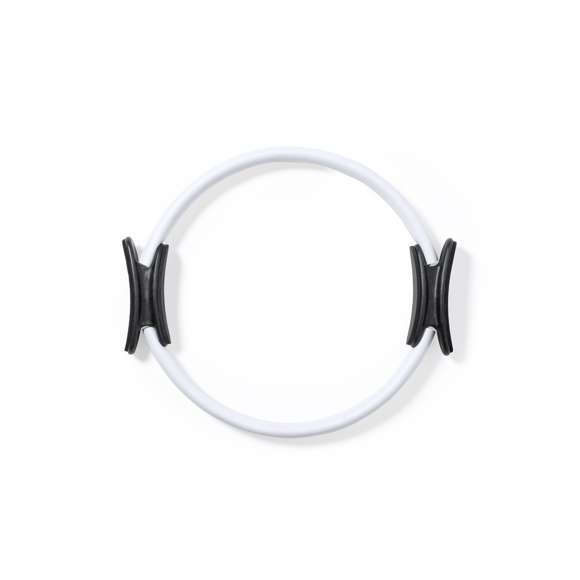 Aro para ejercicios fabricado en resistente fibra de vidrio con recubrimiento en EVA. Asas ergonómicas en ABS, con manual de instrucciones en español e inglés. Presentado en funda de non-woven RPET, con cierre de cordón y distintivo RPET en etiqueta.  El material RPET se elabora a partir de plástico reciclado, para así fomentar la reutilización de residuos plásticos y ayudar a la sostenibilidad del planeta.