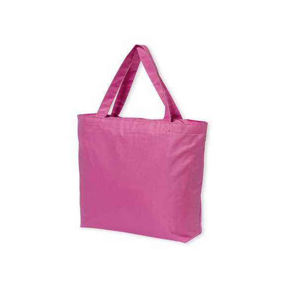 Original bolsa con neceser a juego, fabricada en resistente poliéster 600D. Compartimento principal y neceser interior con cierre de cremallera. Disponible en variada gama de colores, con asas medianas a juego (56x3 cm).