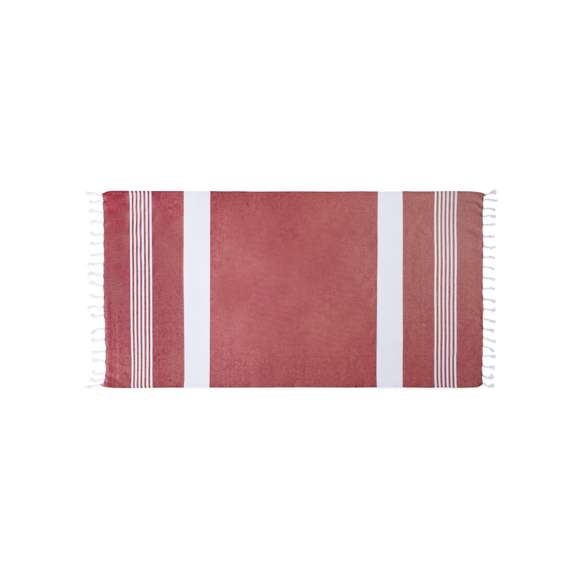 Pareo toalla de diseño bicolor, fabricado en material 100% algodón de 180g/m2. Tamaño 170x90 cm y disponible en variada gama de colores.