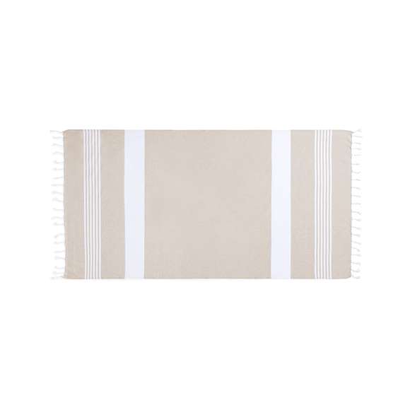 Pareo toalla de diseño bicolor, fabricado en material 100% algodón de 180g/m2. Tamaño 170x90 cm y disponible en variada gama de colores.