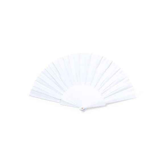 Abanico de línea nature con tela en resistente poliéster 210T RPET. Varillas a juego también en RPET, con distintivo inyectado en molde. Disponible en variada gama de colores y presentado en caja individual blanca con ventana.El material RPET se elabora a partir de plástico reciclado, para así fomentar la reutilización de residuos plásticos y ayudar a la sostenibilidad del planeta.