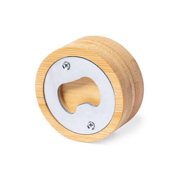 Flexómetro 1 m de línea nature fabricado en bambú, con abridor metálico integrado. Hoja con medidas en centímetros y pulgadas.