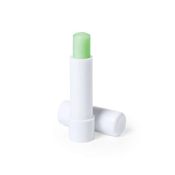 Bálsamo labial con aroma aloe vera. En envase dosificador de color blanco con capucha.