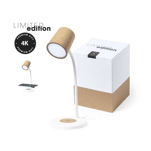 Lámpara multifunción de diseño exclusivo Limited Edition, en elegante acabado blanco y con detalles corcho natural.  Regulable en altura, con 12 LEDs y 3 posiciones de iluminación (cálida, fría y media) e intensidad de luz regulable. Con altavoz Bluetooth® de 3W de potencia y cargador inalámbrico integrado de 10W, compatible con dispositivos equipados con tecnología de carga inalámbrica Qi. Con base antideslizante y cable cargador Tipo C de 1 m incluido. Disponible manual de instrucciones en español e inglés.  Presentación en estuche Limited Edition Experience, de diseño único y protegido por derechos de propiedad industrial. Incluida tarjeta en cartón reciclado con descripción Limited Edition.  De la perfecta combinación entre exclusividad y diseño nace Limited Edition, una colección especial de ideas promocionales de edición limitada. Un nuevo concepto, inspirado en la fusión de artículos premium con las últimas tendencias, en tiradas de unidades limitadas, y ofreciendo una experiencia de regalo única, exclusiva e inolvidable.  Fabricado conforme a los estándares RoHS y en cumplimiento con los siguientes requisitos de seguridad:  Sistema de protección contra sobrecalentamiento. Sistema de protección contra sobrecarga. Sistema de bloqueo para evitar cortocircuitos.