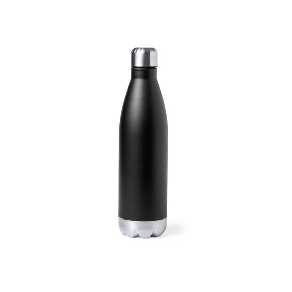 Bidón térmico de 750 ml de capacidad, fabricado en acero inox de doble pared. Con aislamiento de cobre al vacío, que permite mantener el calor y el frío durante más tiempo, llegando a las 12 y 48 horas respectivamente. Tapón a rosca, libre de BPA y con base a juego. Disponible en variada gama de colores metalizados y presentado en caja individual de diseño kraft.Disponible manual de instrucciones en español e inglés.