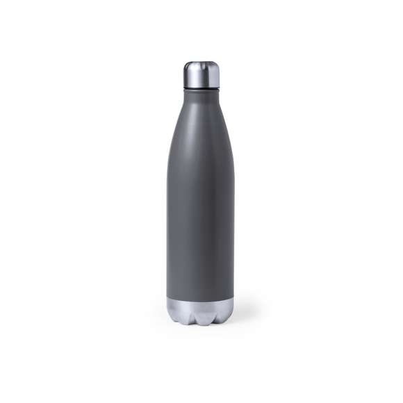 Bidón térmico de 750 ml de capacidad, fabricado en acero inox de doble pared. Con aislamiento de cobre al vacío, que permite mantener el calor y el frío durante más tiempo, llegando a las 12 y 48 horas respectivamente. Tapón a rosca, libre de BPA y con base a juego. Disponible en variada gama de colores metalizados y presentado en caja individual de diseño kraft.Disponible manual de instrucciones en español e inglés.