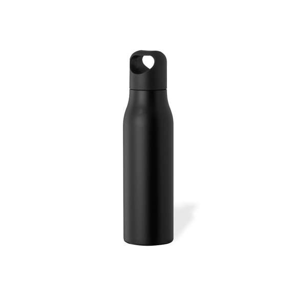 Bidón de 850 ml de capacidad, fabricado en acero inox. Tapón a rosca a juego, con asa de transporte integrada y libre de BPA. Disponible en variada gama de colores satinados y presentado en caja individual de diseño kraft.Disponible manual de instrucciones en español e inglés.