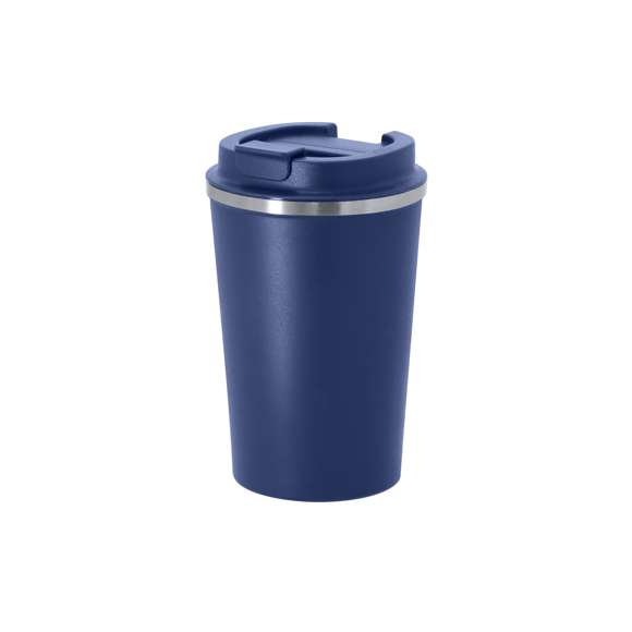 Vaso térmico de sobremesa fabricado en acero inox de doble pared y 350ml de capacidad. Con dosificador en tapa y abrefácil, libre de BPA. Disponible en variada gama de colores mate. Presentado en caja individual de diseño kraft.
