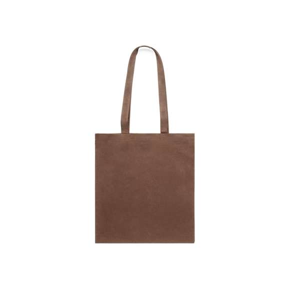 Bolsa fabricada en algodón 100% de 180g/m2. De acabado cosido y asas largas reforzadas (70 x 2,5 cm). Disponible en variada gama de colores. Resistencia hasta 10 kg de peso.