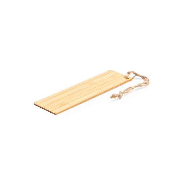 Original y resistente marcapáginas de línea nature fabricado en bambú y con cordón de yute. Conciencia ecológica en combinación con el placer de la lectura.