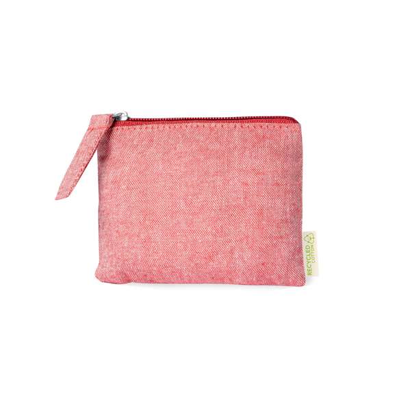 Monedero fabricado en 100% algodón reciclado. Compartimento principal con cierre de cremallera y tirador a juego. Con algodón distintivo reciclado en la etiqueta exterior y disponible en variada gama de colores. Certificación GRS (Global Recycled Standard / Estándar de Reciclaje Global), que garantiza el origen reciclado del material usado para fabricar el producto