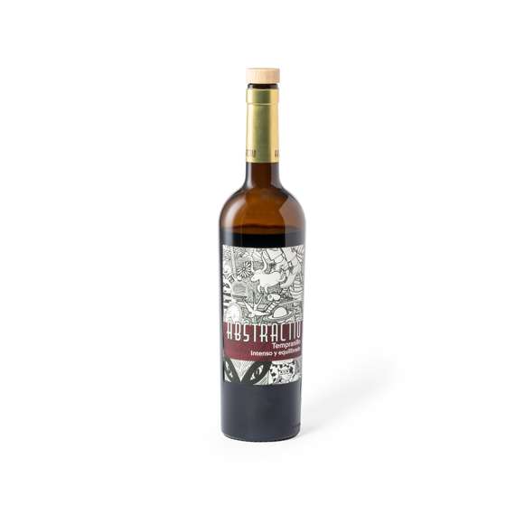 Tapón reutilizable para botella, con parte superior en madera natural y parte inferior hermética.