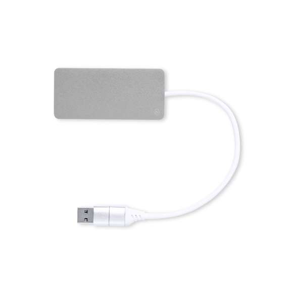 Puerto USB 2.0 fabricado en aluminio reciclado, con posibilidades de reciclaje casi infinitas, sin perder sus propiedades originales y consumiendo menos energía en este proceso. Incluye puerto Tipo C y 2 puertos USB, con entrada dual USB/Tipo C. Presentado en caja individual de diseño kraft.Fabricado conforme a estándares RoHS, con sistema de bloqueo para evitar cortocircuitos.