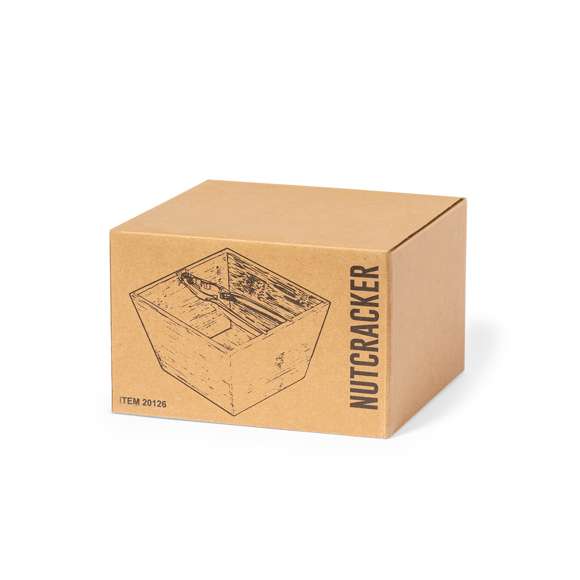 Práctico set cascanueces. Contenido: Bowl fabricado en bambú natural, con 1,4 l de capacidad. Cascanueces de acero inoxidable, con diseño ergonómico que permite romper la cáscara de manera rápida y sencilla, manteniendo el fruto intacto. Presentación individual en caja de diseño kraft.