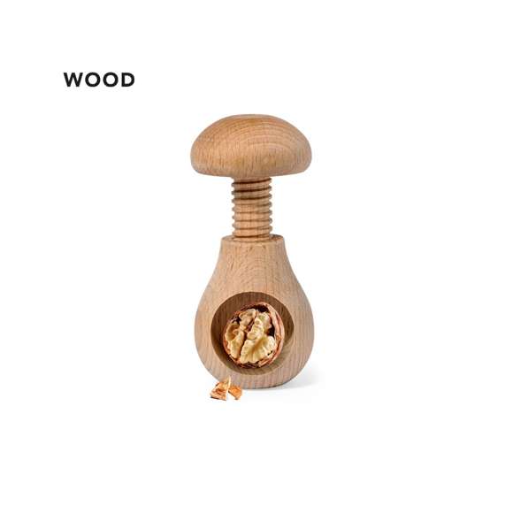 Cascanueces fabricado en madera natural. Con sencillo mécanismo de rosca manual que permite romper la cáscara de manera rápida y fácil, manteniendo el fruto intacto.Presentación individual en caja de diseño kraft.