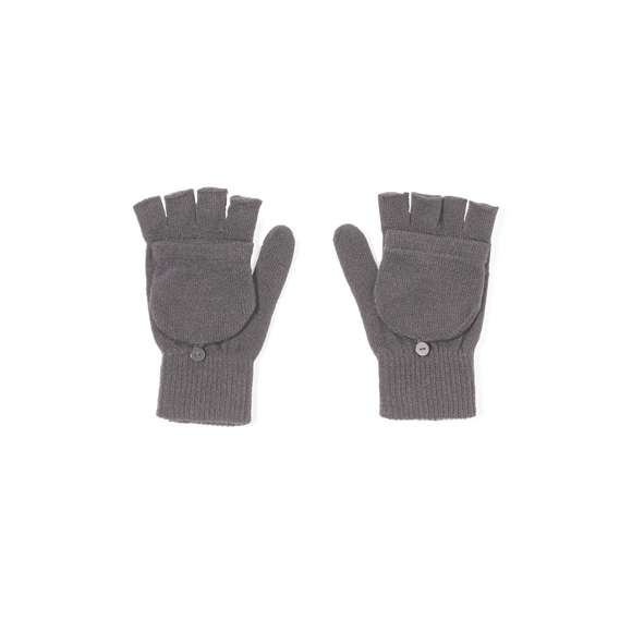 Práctico par de guantes fabricados en cálido y suave acrílico. Con solapa plegable para convertirlos en manoplas, ideales para protegerse del frío manteniendo una buena manejabilidad. Talla única adulto. Presentados en bolsa individual reciclada.