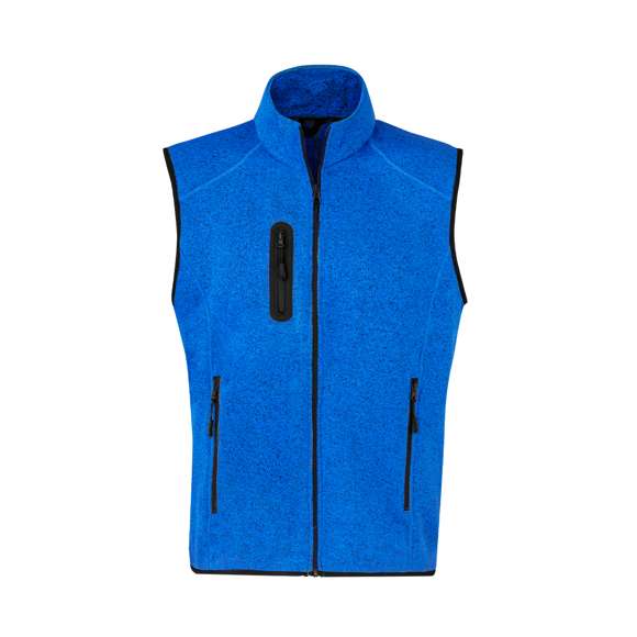 Chaleco de elegante diseño bitono en cálido y suave polar fleece de 280g/m2, con tratamiento anti-pilling, disponible en distintos colores. Cremallera central, bolsillos laterales y práctico bolsillo en el pecho, con cierres reforzados y tiradores en color negro. Con costuras laterales de aspecto moderno que aseguran un ajuste perfecto. Disponible en tallas XS, S, M, L, XL, XXL.