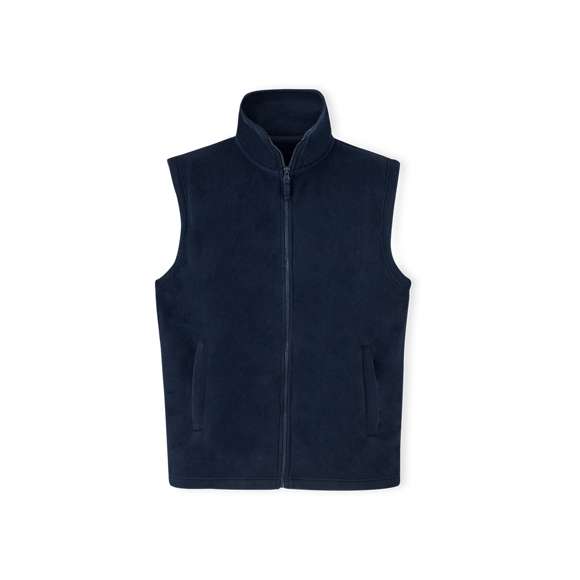 Chaleco en cálido y suave polar fleece de 280g/m2 con tratamiento anti-pilling, disponible en distintos colores. De cuello alto, con cremallera central y tirador al tono. Bolsillos laterales con cierre de cremallera y tirador de color a juego. Disponible en tallas XS, S, M, L, XL, XXL.