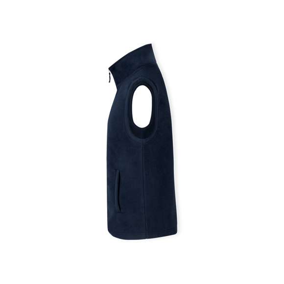 Chaleco en cálido y suave polar fleece de 280g/m2 con tratamiento anti-pilling, disponible en distintos colores. De cuello alto, con cremallera central y tirador al tono. Bolsillos laterales con cierre de cremallera y tirador de color a juego. Disponible en tallas XS, S, M, L, XL, XXL.