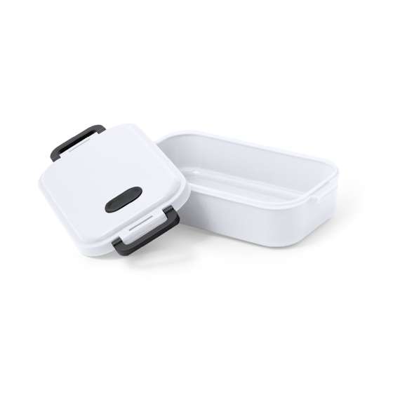 Fiambrera con exterior en acabado mate, fabricada en PP reciclado libre de BPA. De 900ml de capacidad y tapa hermética con cierres de seguridad. Dispone de Certificación Food Grade, garantizando la seguridad cuando los alimentos entran en contacto con el material usado para fabricar el producto. Disponible en variada gamas de colores. Presentada en bolsa individual reciclada.El PP reciclado es un plástico reciclado y altamente reciclable, de gran resistencia y apto para multitud de aplicaciones.