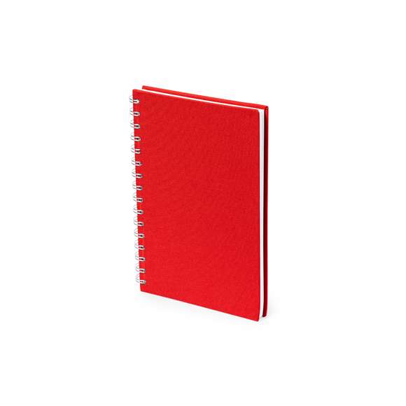 Libreta de anillas A5 con tapas duras en resistente material RPET 300D. Interior con 100 hojas a una raya y 100% recicladas microperforadas. Incluye distintivo RPET en contraportada. Presentado en bolsa individual reciclada.El material RPET se elabora a partir de plástico reciclado, para así fomentar la reutilización de residuos plásticos y ayudar a la sostenibilidad del planeta.