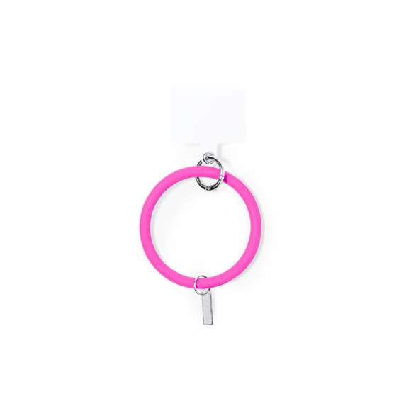Original pulsera portamóvil en flexible silicona, adaptable para todo tipo de muñecas. Con accesorio de transporte para situar entre la funda y el smartphone. Con accesorio metálico especial para marcar en láser y amplia zona de marcaje en PP. Disponible en variada gama de colores.