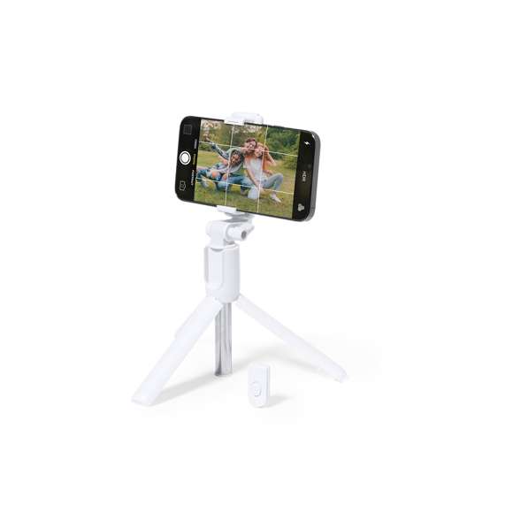 Trípode fotográfico para smartphones de acero inox. Innovador diseño extensible con hasta 5 posiciones para capturar imágenes desde cualquier ángulo. Incluye disparador remoto.Modelo plegable, de compacto tamaño y diseño ergonómico para fácil transporte y superficie antideslizante para sujetar fácilmente el selfie stick.Presentado en caja de diseño kraft. Disponible manual de instrucciones en español e inglés.