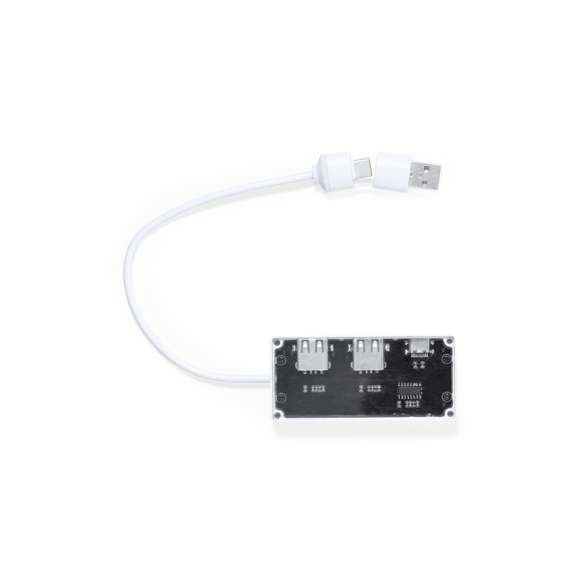 Puerto USB 2.0 en distintivo diseño transparente. Incluye puerto Tipo C y 2 puertos USB, con entrada dual USB/Tipo C. Presentado en caja individual de diseño kraft.Fabricado conforme a estándares RoHS, con sistema de bloqueo para evitar cortocircuitos.