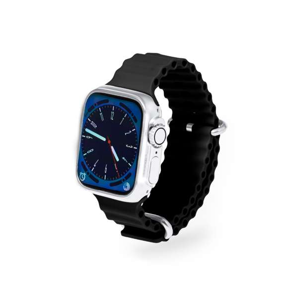 Reloj inteligente multifunción de diseño casual, con conexión Bluetooth 5.3 y recargable mediante conexión inalámbrica (cargador incluido). Elegante carcasa metálica, con correa en material TPU y pantalla TFT táctil de 1,83 pulgadas, ofreciendo una vibrante experiencia visual. Batería de 180 mAh de larga duración.Resistente a salpicaduras de agua, con APP disponible para iOS y Android. Base de carga incluida y presentado en atractiva caja de diseño kraft. Disponible manual de instrucciones en español e inglés.