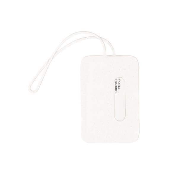Identificador para maletas fabricado en bambú y silicona veteada. Para sujetar a cualquier maleta gracias a su cinta flexible e indicar información básica. Fabricado en silicona con efecto natural, con placa central en bambú. Presentado en bolsa individual de papel reciclado.Materiales como el bambú fomentan la utilización de materias primas naturales, reduciendo las emisiones contaminantes. Proviene de una planta de gran resistencia y versatilidad, con crecimiento y regeneración rápidos, siendo una excelente alternativa al uso de madera tradicional.