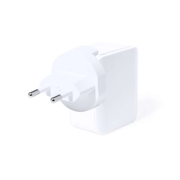 Completo adaptador de enchufes, de diseño compacto y portable. Con salidas USB y Tipo C, especialmente indicado para viajes y con adaptadores multi región para USA, Europa, Asia, Reino Unido y Australia. Indicador LED de encendido y presentado individualmente en caja de diseño kraft.