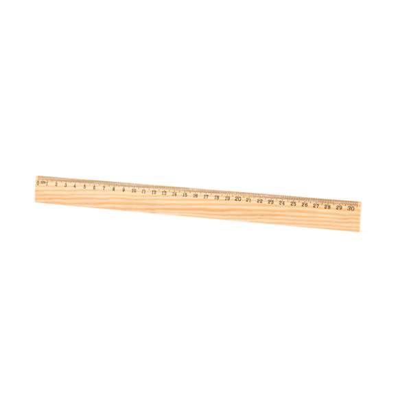 Practica regla de 30cm fabricada en madera. Herramienta perfecta para mediciones precisas, combinando diseño ecológico y practicidad.