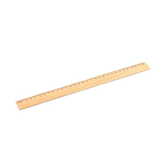 Practica regla de 30cm fabricada en madera. Herramienta perfecta para mediciones precisas, combinando diseño ecológico y practicidad.